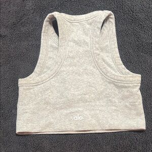 Alo Gray Racerback Sports Bra